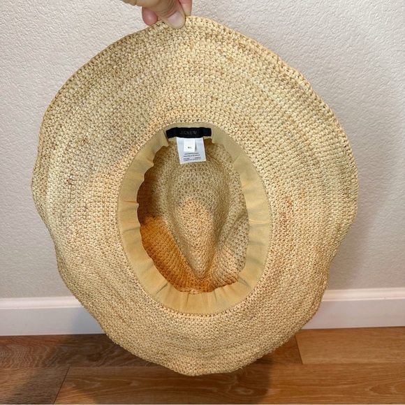 J. Crew 100% Rafia Women's Packable Straw Hat, Size M/L - Picture 10 of 13